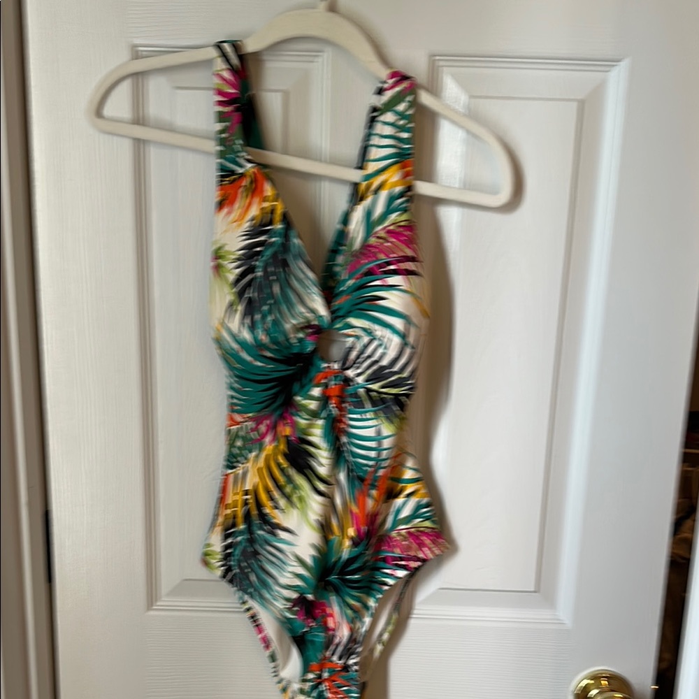 Shade & Shore Tropical Print One Piece Swimsuit